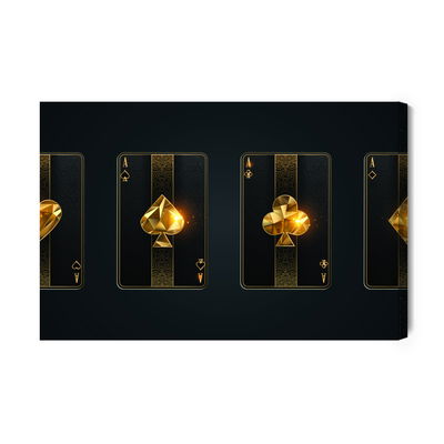 Ljuddämpande tavla - Black poker cards