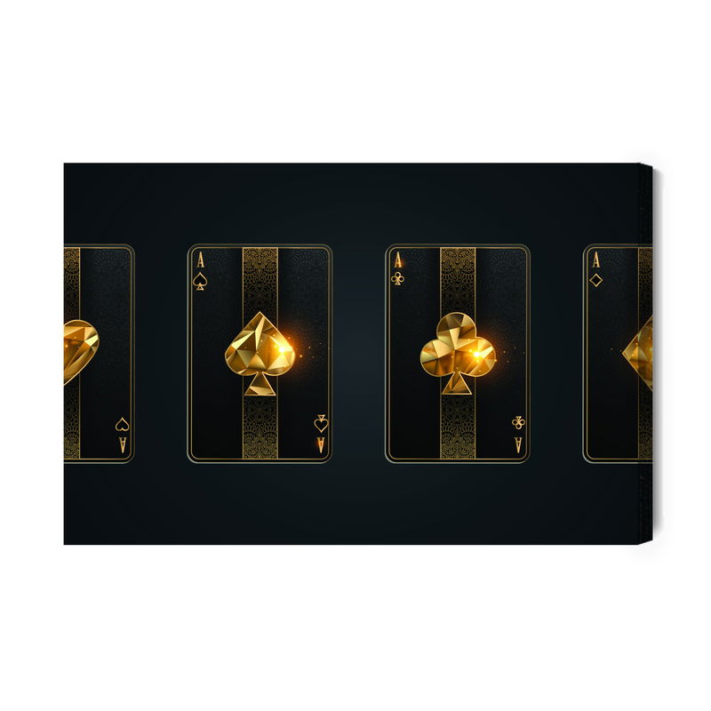 Ljuddämpande tavla - Black poker cards