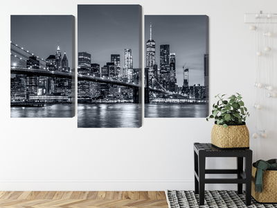 Ljuddämpande tavla - Panorama of New York at night