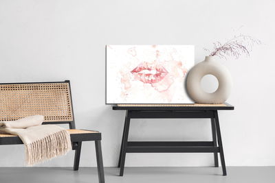 Ljuddämpande tavla - Mouth in watercolor