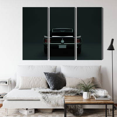 Ljuddämpande tavla - Vintage black muscle car