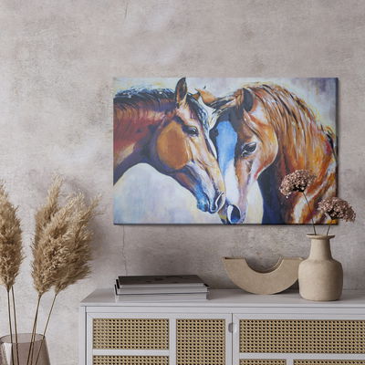 Ljuddämpande tavla - Horses in watercolour