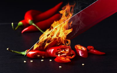 Ljuddämpande tavla - Burning knife