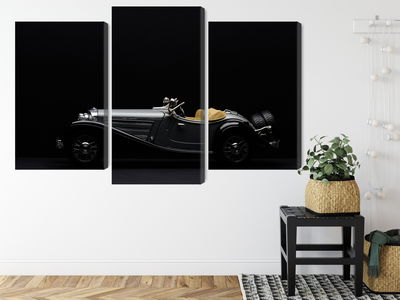 Ljuddämpande tavla - Historic car on dark tees