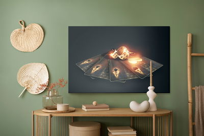 Ljuddämpande tavla - Black poker cards