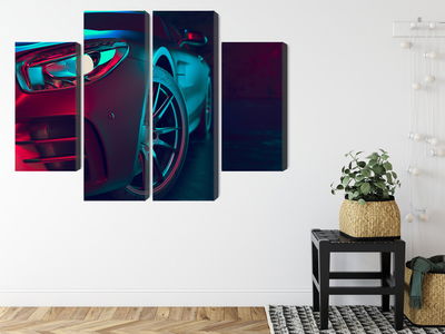 Ljuddämpande tavla - Front of a 3d sports car