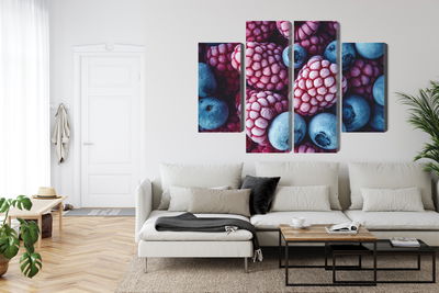 Ljuddämpande tavla - Frozen blueberries