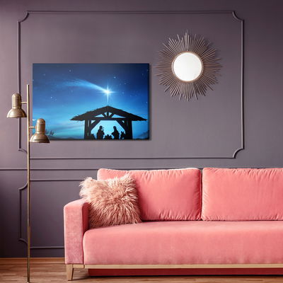 Ljuddämpande tavla - Holy family in a stable