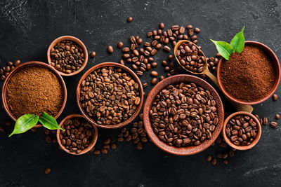 Ljuddämpande tavla - Ground coffee and beans