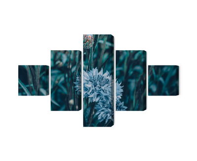 Ljuddämpande tavla - Cornflowers in the meadow 3d