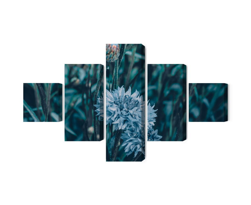 Ljuddämpande tavla - Cornflowers in the meadow 3d