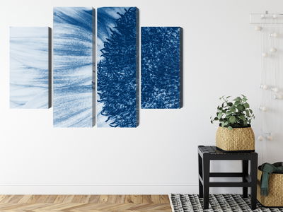 Ljuddämpande tavla - Blue sunflower on a macro