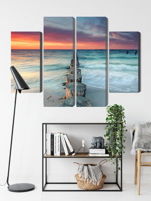 Ljuddämpande tavla - Beautiful sunset over