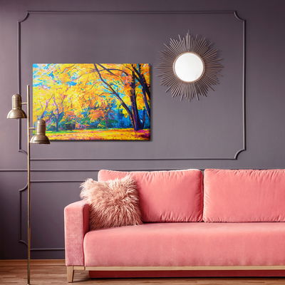 Ljuddämpande tavla - Autumn forest landscape