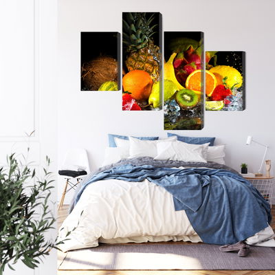 Ljuddämpande tavla - Fruit with a splash of water