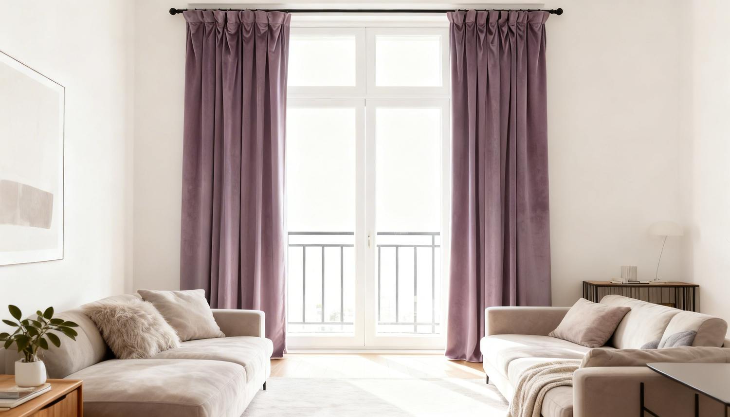 Ljudabsorbera med gardiner