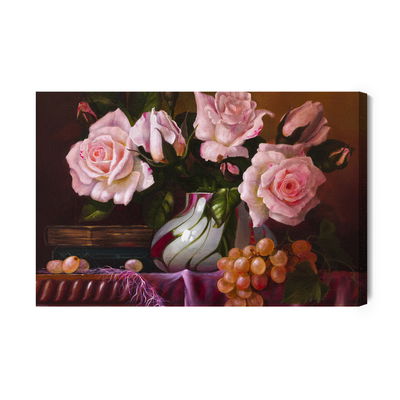 Ljuddämpande tavla - Bouquet of roses in a vase