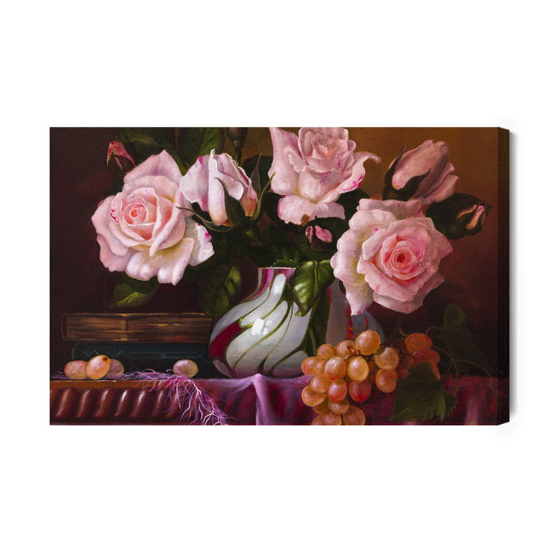 Ljuddämpande tavla - Bouquet of roses in a vase