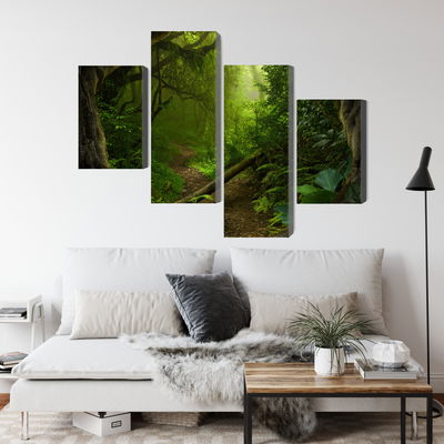 Ljuddämpande tavla - Path in the tropical forest