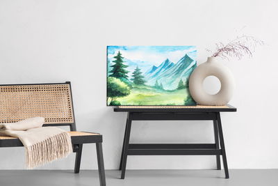 Ljuddämpande tavla - Mountain clearing painted