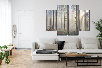 Ljuddämpande tavla - Sunrise in the woods