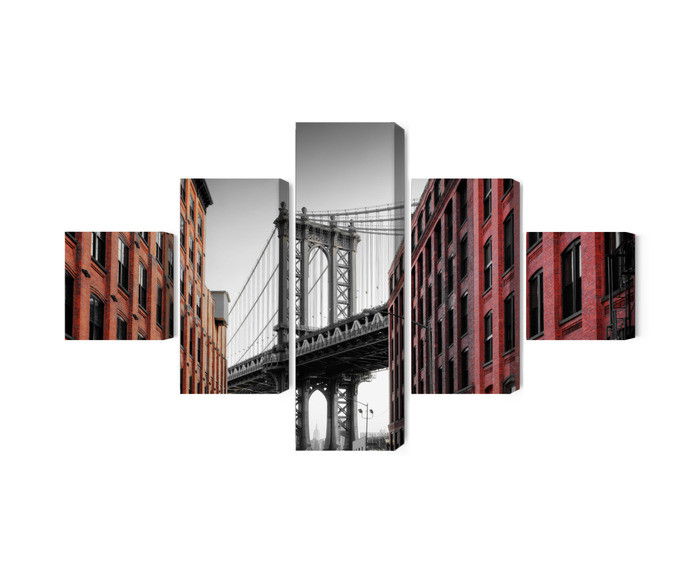 Ljuddämpande tavla - Manhattan bridge view