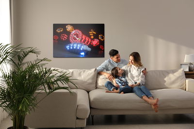 Ljuddämpande tavla - Casino neon concept