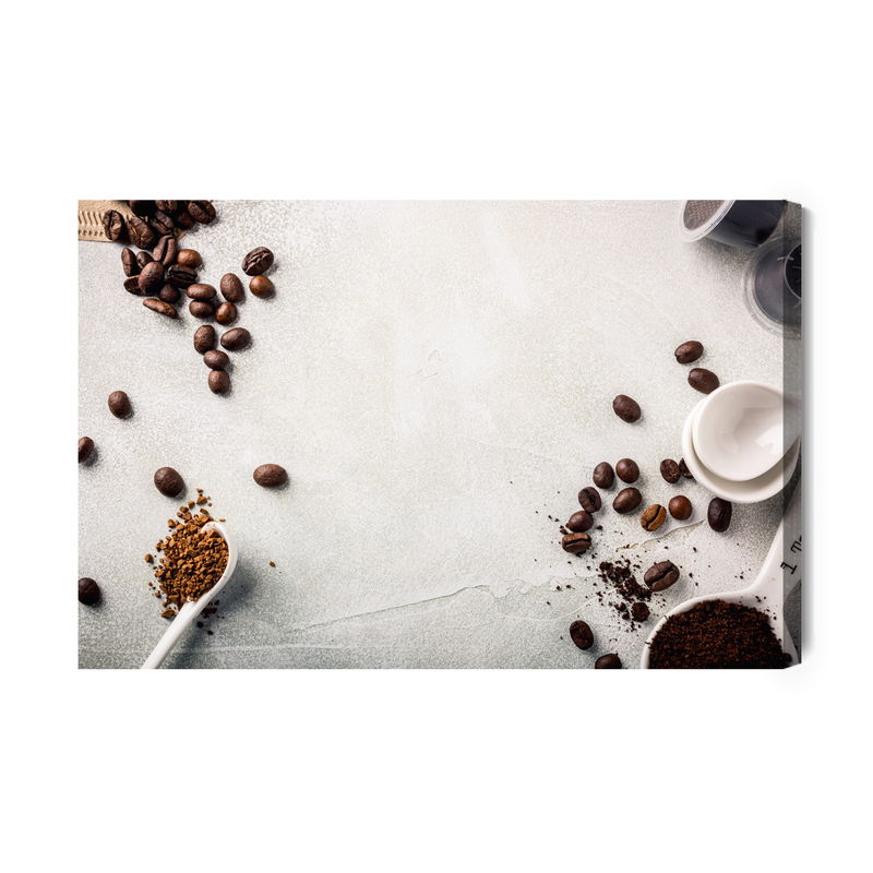 Ljuddämpande tavla - Various types of coffee