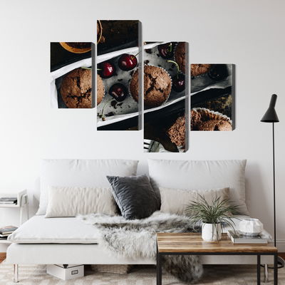 Ljuddämpande tavla - Muffins with cherries