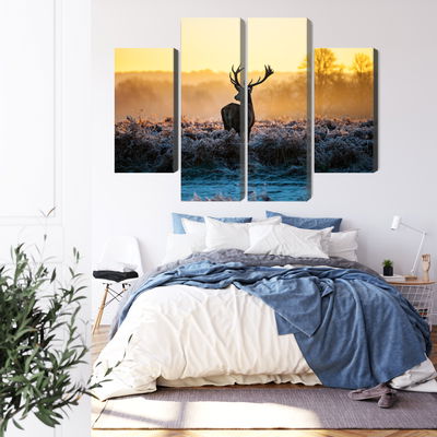 Ljuddämpande tavla - Deer in the rut in 3d