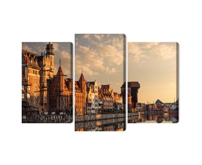 Ljuddämpande tavla - The port of gdansk at sunset