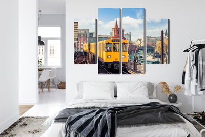 Ljuddämpande tavla - Yellow train in berlin