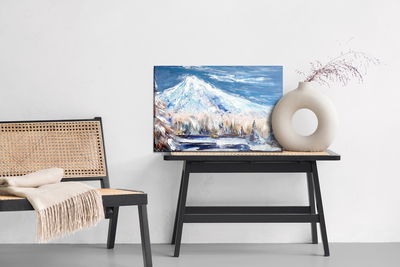 Ljuddämpande tavla - Winter mountain landscape