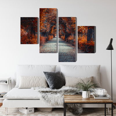 Ljuddämpande tavla - A path deep into the autumn