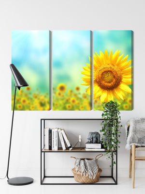 Ljuddämpande tavla - Decorative 3d sunflower