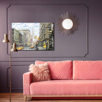 Ljuddämpande tavla - New York street as painted