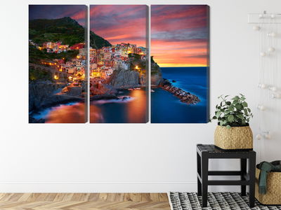 Ljuddämpande tavla - Manarola city in Italy