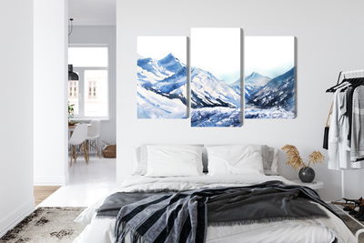 Ljuddämpande tavla - Watercolor mountain peak