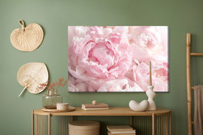 Ljuddämpande tavla - Peonies in light pink