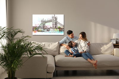 Ljuddämpande tavla - Tower bridge painted