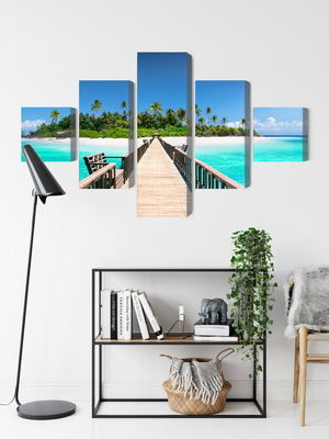 Ljuddämpande tavla - 3d pier in the maldives