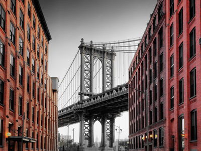 Ljuddämpande tavla - Manhattan bridge view