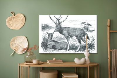 Ljuddämpande tavla - Sketch with deers