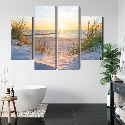 Ljuddämpande tavla - Sunset on the baltic sea 3d