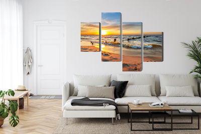 Ljuddämpande tavla - Baltic sea at sunset