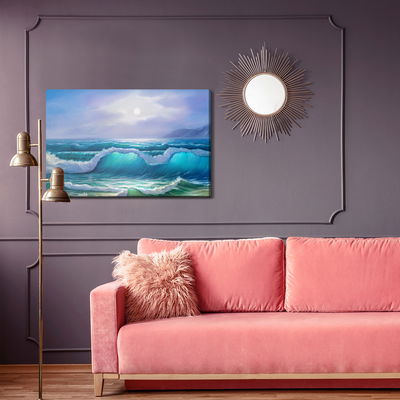 Ljuddämpande tavla - Painted tide at the seaside