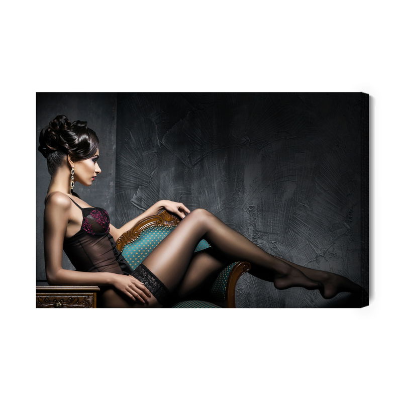 Ljuddämpande tavla - Woman on the couch