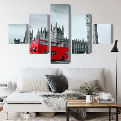 Ljuddämpande tavla - Red London bus