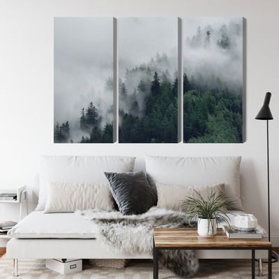 Ljuddämpande tavla - Green misty forest