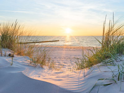 Ljuddämpande tavla - Sunset on the baltic sea 3d